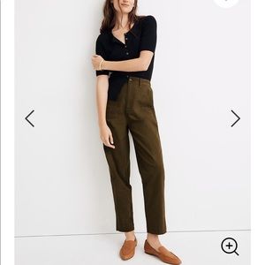 NWOT Madewell Camp Pant Green Small